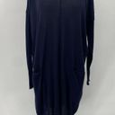 Tommy Hilfiger  Luxury Wool Sweater Dress Tunic Boatneck Navy Blue NEW Womens XL Photo 0