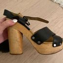 Dolce Vita Black Block Heel Wedges Photo 3