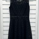 Trixxi Xs black mini dress crochet overlay lined mini dress xs black  dress dress Photo 0