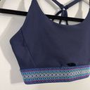 SoulCycle SOUL by  Women's Navy Embroidered Trim Sports Bra Size S Photo 1