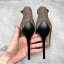 Brian Atwood  BFliese Textured Metallic Color Shift Stiletto Ankle Bootie Heel 10 Photo 6