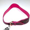 B-low the Belt NEW  Wide Leather belt with pink piping Photo 0