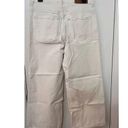 & Denim Women's High Waist Raw Cut Wide Leg Crop Pants White Light Wash Size 31 Photo 7