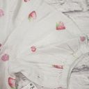 Nordstrom  BP Womens Size XXS Strawberry Printed Cropped Top Smocked Back Photo 2