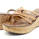 Sam Edelman  Ronda Platform Sandal Tan Leather Cork Strappy Wedge Women’s Size 9 Photo 2