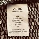 Vince  Silk Dress Drawstring Waist Hi-Lo Shirtdress Black Gray Women's Size S Photo 11