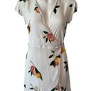 Rails  Grapefruit Print Wrap Dress Mini White Sz Med Photo 0