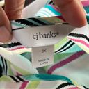 cj banks  | Striped Short Sleeve Blouse Sz 3X Photo 2