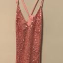 Lucy in the Sky Omnia Dress in Barbie Pink Sequins Photo 3