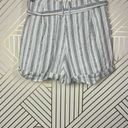 L'Academie L’Academie The Lark High Waist Tie Short in White Stripe Size US Small Photo 7