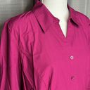 cj banks  PURPLE BUTTON DOWN WRINKLE RESISTANT BLOUSE 14W New Photo 1