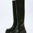 ZARA  Treaded Knee High Lug Boots - Sz 10/41/NWT Photo 0