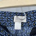 Loft  Boho Print Wide Leg Pull On Crop Pants Blue Yellow High Rise Size L Photo 8