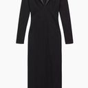 STAUD Humboldt Satin Lapel Gown Maxi Dress in Black Size M New w/Tag Retail $465 Photo 1