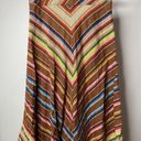 Ralph Lauren Lauren  Women's 4 A-Line Midi Skirt 100% Linen Southwestern Stripe Photo 3