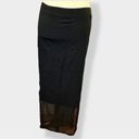 Noisy May y2k 2002 Black Maxi Skirt with Mesh trim sz M Photo 1