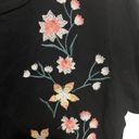 Luna Sol and  black short sleeve flower print shirt size 1x Photo 2