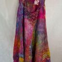 Denim 24/7 NWOT Rainbow Tie Dye Halter Flare Dress Colorful Beading Size 30W Photo 7