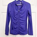 Xersion  Peformance Wear Ruched Gathered Front Jacket * XS * Purple Photo 0
