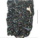 Abound NWT  RUCHED BODYCON STRETCH SKIRT BLACK  DITSEY FLORAL PATTERN SIZE Xs Photo 6