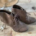 MIA | Womens (8) Shawna Taupe Suede Ankle Heeled Boots  Ankle Booties C177 Photo 1