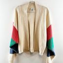 CAbi  Striped Sophia Slouchy Open Front Dolman Cardigan Sweater Cream Small Photo 2