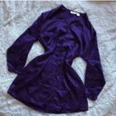 Victoria's Secret Vintage Y2K Deep Purple 100% Silk Paisley Print Kimono Slip Photo 0