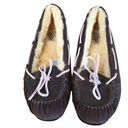 UGG  Sheepskin Dakota Moccasin Slippers Womens Size 10 Brown/Pink Slip-On Photo 1