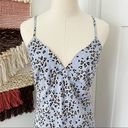 Lost + Wander  Wild Thing Animal Print Bias Midi Dress Blue Leopard Size L NWT Photo 2