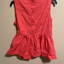 Kate Spade  Shore Thing Button Back Peach Sherbet Peplum Top Coral- Size 6 Photo 5