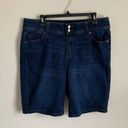 Lane Bryant  5 Pocket Design Bermuda Jean Shorts With Elastic Waist Band Photo 0