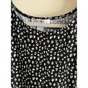 White House | Black Market WHBM Size Small Sleeveless Black/White Print‎ Flared Stretch Dress Drawstring Photo 3