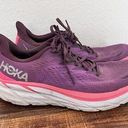 Hoka  Womens Size 10.5 B Wide Clifton 8 Purple White Running Shoes Sneakers Gym Photo 0