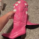 Woman’s Size 9 Pink Heart Cowgirl Boots Photo 5