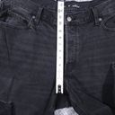 Old Navy  Mid Rise Slouchy Taper Black Jeans Women's Size 16 Cropped Button Fly Photo 6