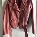 ZARA Soft Rose Vegan Leather Jacket  Photo 0