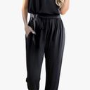 One Piece Women's Halter Neck  Jumpsuit Sleeveless High Waist Belted Size Large Photo 0