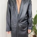 Cassidy Vintage 1980's Leather Blazer Coat Black Size Small Photo 1