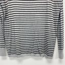 Workshop  womens pullover cowl neck gray black striped sweater size small Photo 3