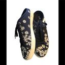 Coldwater Creek  Walk With Me Navy Floral Lace-Up Sneaker Slide Size 9.5M Summer Photo 3