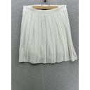 EXPRESS  Women's Pull On Skirt Solid White Size XL Lined Pleated Circle Scalloped Photo 0