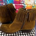 Baretraps  Wendell fringed leather boots sz 6.5 Booties Side Zip Western Boho Photo 4