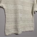 Coldwater Creek  Cotton Blend Short Sleeve Boho Chunky Knit Cream Sweater Medium Photo 5