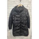 BCBGMAXAZRIA  Black Down & Feather Puffer 3/4 Jacket Photo 1