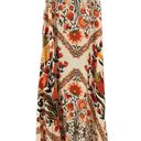 Farm Rio NEW  Halter Maxi Dress Geometric Garden Tan Orange Neutral Floral Size L Photo 0