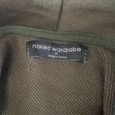 Naked Wardrobe French Terry Crop Hoodie In Olive Green Photo 7