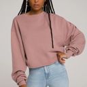 Good American Cropped Sweatshirt In Pink Dusk Photo 1