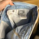 American Eagle Blue Mom Straight Jeans Distressed Ripped Size 0 Regular Photo 6