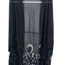 Black Witchy Boho Sheer Lace Long Sleeve Cardigan Duster size M/L Size L Photo 0