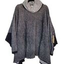 RD Style  Womens Size M Black & White Cowl Neck Poncho With Sleeves NWT Photo 0